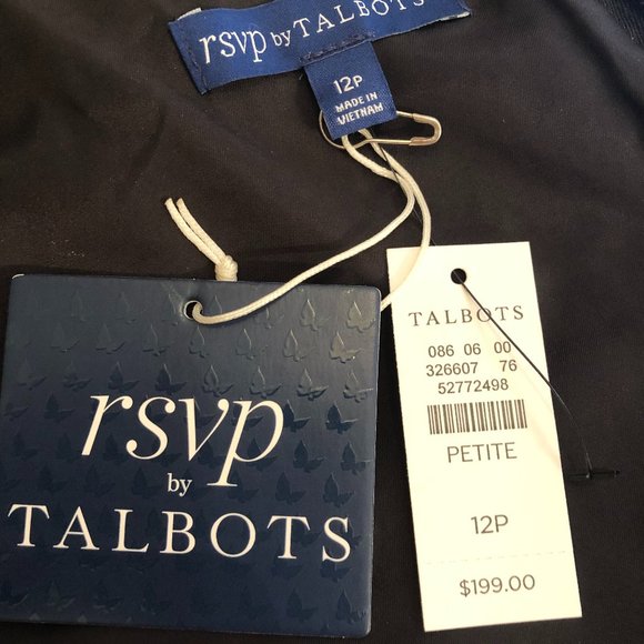 NWT - rsvp by Talbots Short Sleeve Black Mixed Lace Fit & Flare Dress, Sz. 12P - Picture 8 of 8